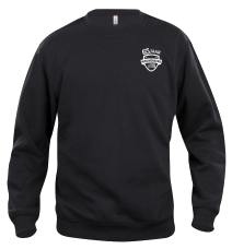 CKV jubileumsweater in zwart met 65-jaar-logo op de borst